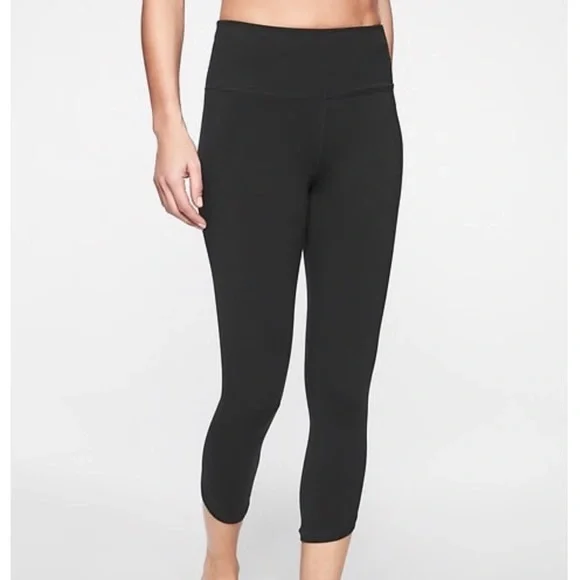 Athleta Pants Jumpsuits Athleta Organic Cotton Be Present Capri Leggings Xs Black Poshmark